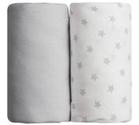 Lot de 2 draps housse gris / étoiles gris 60 x 120 cm - babycalin Gris G