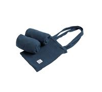 Lot de 2 draps housse ovales en coton - galopin bleu nuit 60X120