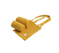 Lot de 2 draps housse ovales en coton - galopin jaune 60X120