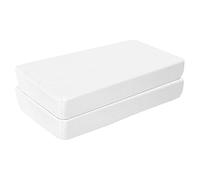 Lot de 2 draps-housses 55 x 90 cm en coton pour bébé - Lot de 2 - Blanc et blanc - Avec élastique en jersey doux stretch pour un ajustement parfait aux coins - Garçon et fille