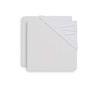 Lot de 2 draps Housses 75x95 cm en Jersey pour Tapis de Parc White - Jollein