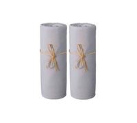 Lot de 2 draps housses bébé jersey bio gris perle 70x140