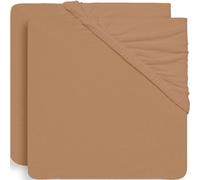 Lot de 2 draps housses Biscuit (60 x 120 cm)