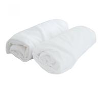 Lot de 2 draps housses coton blancs (70 x 140 cm)