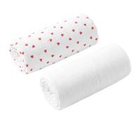 Lot De 2 Draps Housses Couffin En Gaze De Coton Lovio Rouge 30X70
