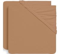 Jollein 2511-501-00103 Lot de 2 draps ajustés en Jersey 40 x 90 cm Biscuit
