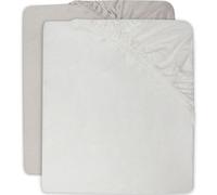 Lot de 2 draps housses en coton Ivory-Nougat (60 x 120 cm)
