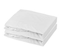Mon PTIT Dodo LOT 2 DRAPS-Housses Jersey Blanc/Blanc 60 x 120 cm