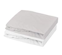 P'tit Dodo Draps housse Mon Ptit Dodo Jersey 100% coton 70 x 140 cm Lot de 2 Blanc et gris souris