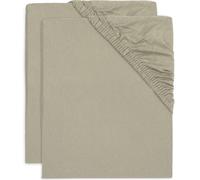 Lot de 2 draps housses en jersey Olive Green (60 x 120 cm)