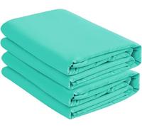 Lot de 2 draps-Housses en Microfibre Doux et Confortables - Poche Profonde de 38,1 cm - 99,1 x 203,2 cm - pour dortoir, hôpital et très Grand lit divisé (Bleu Turquoise)