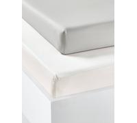 VERTBAUDET Lot De 2 Draps-Housses Enfant en Coton Recyclé Gris Perle 90X140