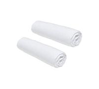 Today Essential - Lot de 2 draps Housses 160x200 cm 2 Personnes 100% Coton Craie