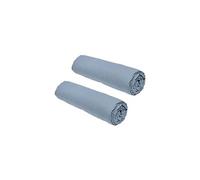Lot de 2 draps housses Essential - 90 x 190 cm - 1 personne - 100% Coton - Denim