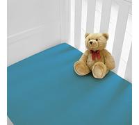 Lot de 2 draps-housses luxueux en percale - Pour lit de bébé - Disponibles en 12 couleurs