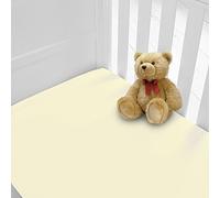 Lot de 2 draps-housses luxueux en percale - Pour lit de bébé - Disponibles en 12 couleurs