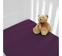 Lot de 2 draps-housses luxueux en percale - Pour lit de bébé - Disponibles en 12 couleurs