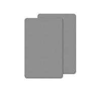 Lot de 2 draps-housses pour lit de voyage (95 x 65 cm) | Ultra doux, certifiés Oeko-tex | Confortables et respirants pour fille et garçon (gris, 95 x 65 cm)