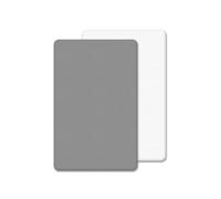 Lot de 2 draps-housses pour lit de voyage (95 x 65 cm) | Ultra doux, certifiés Oeko-tex Standard 100 | Confortables et respirants pour lit de voyage pour fille et garçon (blanc et gris, 95 x 65 cm)