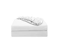 Lot de 2 draps-housses pour lit jumeau XL, pour très grand lit réglable, 600 fils au pouce carré, poches profondes de 40,6 cm en coton égyptien (2, blanc)