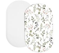 Lot de 2 draps-housses pour poussette de 82 x 42 cm - Housse de matelas en 100 % mousseline de coton - Drap-housse pour nouveau-né - Couffin et landau