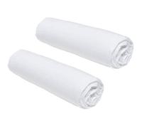 Today Draps-housses Lot de 2 140x190 cm 2 personnes 100% coton craie