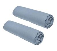Today Essential - Lot de 2 draps Housses 160x200 cm 2 Personnes 100% Coton Denim