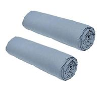 Lot de 2 draps housses TODAY Essential - 90 x 190 cm - 1 personne - 100% Coton - Denim