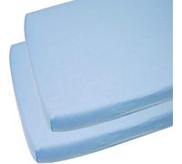 Lot de 2 draps housses très doux pour berceau, 100 % coton, 60 x 120 cm