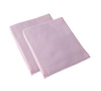 HOMESCAPES Lot de 2 draps de lit bébé sans élastique - Draps de lit en flanelle rose, 100x150 cm