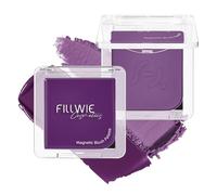 Lot de 2 duo de blush crème pour les peaux moyennes à profondes, violet froid de même nuance, durable, à construire, vibrant et naturel, finition en poudre douce et mate (voile violet)