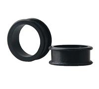 Lot de 2 écarteurs plats en silicone pour lobe évasé Noir 50 mm, Silicone, Sans pierre précieuse