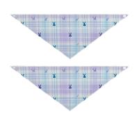 Lot de 2 écharpes à carreaux pour animal domestique - Accessoires de mode pour festival - Déguisement d'animaux à différentes étapes - 76,2 x 30,5 cm - 5,1 cm