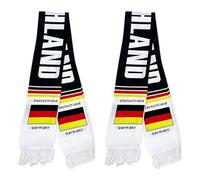 Lot de 2 Écharpes de Supporter Allemagne, noir rouge jaune pour matchs de football, écharpe drapeau allemand en polyester pour stade et événements sportifs