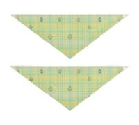 Lot de 2 écharpes pour chien à carreaux œufs de Pâques résistantes à l'usure et lot de 2 pour un cadeau que les animaux de compagnie veulent s'habiller 76,2 x 30,5 cm