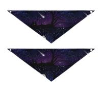 Lot de 2 écharpes pour chien avec scène de nuit d'Halloween - Bonne respirabilité - Pour un usage quotidien - Différentes tailles : 63,5 cm, 2,5 x 22,9 cm, 20,3 cm