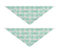Lot de 2 écharpes triangulaires à carreaux pour animal domestique résistantes à l'usure et lot de 2 pour un cadeau pour les animaux de compagnie qui veulent s'habiller 76,2 x 30,5 cm