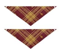 Lot de 2 écharpes triangulaires à carreaux pour animaux de compagnie résistantes à l'usure et lot de 2 pour un cadeau pour les animaux de compagnie qui veulent s'habiller jusqu'à 63,5 cm, 2,5 x 22,9