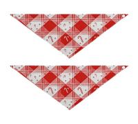 Lot de 2 écharpes triangulaires en forme de canne à sucre d'orge pour animal domestique à différentes étapes 76,2 x 30,5 cm