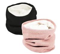 Lot de 2 Écharpes Unisexes en Boucle pour Femme et Homme Écharpe Tricotée en Tube pour la Marche la Course le Ski L'extérieur Usage Quotidien Femme et Homme