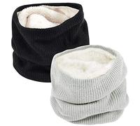 Lot de 2 Écharpes Unisexes en Boucle pour Femme et Homme Écharpe Tricotée en Tube pour la Marche la Course le Ski L'extérieur Usage Quotidien Femme et Homme