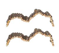 Lot de 2 échelles en bois pour perroquet - Cage à oiseaux - Support d'exercice en bois