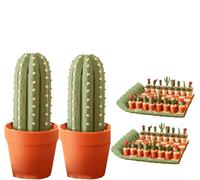 Lot de 2 échiquiers magnétiques enroulables en forme de cactus pour jeux d'échecs imprimés en 3D