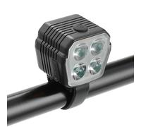 Lot de 2 éclairages de klaxon 2 en 1 pour VTT et vélo de route à la tombée de la nuit - Lumière avant avec quatre perles de lampe