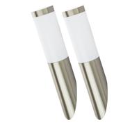 Lot de 2 éclairages muraux à LED Lampes d'extérieur Spots E27 Luminaires IP44 Luminaires en acier inoxydable