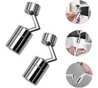 Lot de 2 Economiseur d’Eau Rotatif à 720 ° Filtre Robinet Universel Anti-éclaboussures Double Joint Net à 4 Couches