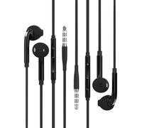 Lot de 2 écouteurs avec câble jack 3,5 mm pour téléphone, microphone audio, musique, écouteurs compatibles avec Samsung Écouteurs intra-auriculaires MP3 tablette Android PC PS4 voiture auxiliaire