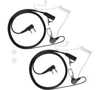 Lot De 2 Écouteurs De Sécurité K 2 Broches Avec Bouton Ptt, Compatible Avec Radio Bidirectionnelle Ken-Wood Bao-Feng Uv5R 888S Rt24 Rt27 He-Senate Ht999 150 Cm[L1142]