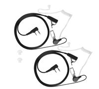 Lot de 2 écouteurs de sécurité K 2 broches avec bouton PTT, compatible avec radio bidirectionnelle Ken-Wood Bao-Feng UV5R 888S RT24 RT27 HE-Senate HT999 150 cm