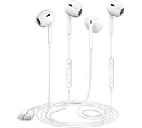 Lot de 2 écouteurs filaires pour iPhone avec microphone intégré et contrôle du volume, HiFi stéréo, réduction du bruit, écouteurs filaires pour iPhone 14/13/12/11/XR/XS/X/8/7/SE, tous iOS, Plug and